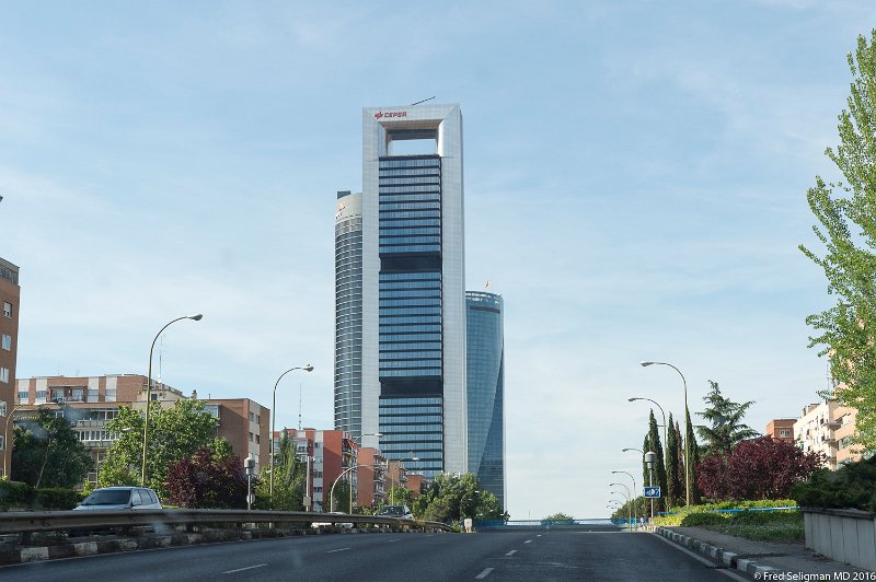 20160605_185227 D4S.jpg - View of Torre Cepsa (Cepsa Tower) it is 45 stories and the 2nd tallest building in Spain.  Also known as Torre Caja Madrid